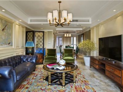 奥园滨江国际-120㎡-美式风效果图