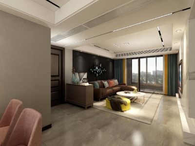 银郡花园-140㎡-现代风效果图