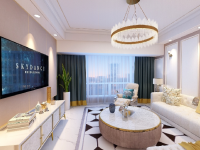 宝信润山-120㎡-现代风效果图