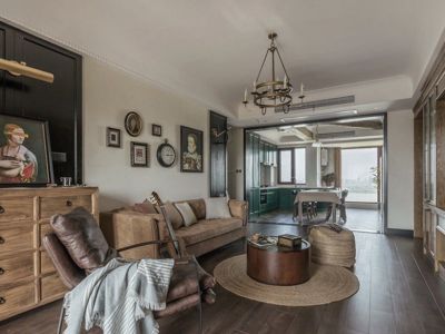 鸿通·翡翠城·紫曦府-140㎡-混搭风效果图