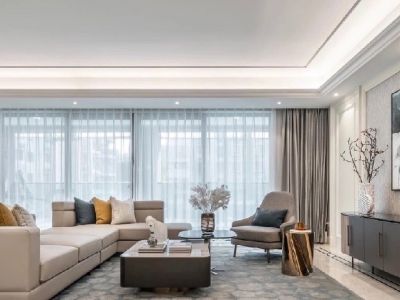 鸿通·富春山居-133㎡-新中式风效果图