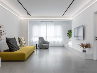 滨海御庭-132㎡-极简风效果图