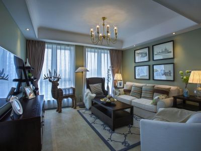 九城新天地-142㎡-美式风效果图