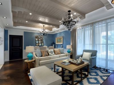 联投国际城-147㎡-地中海风效果图