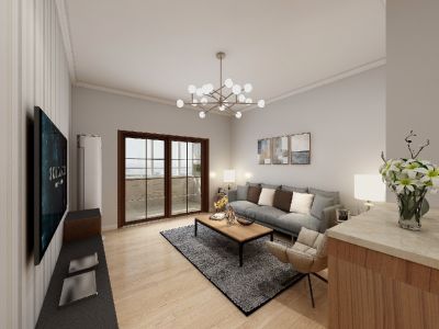 浦涛路505弄-90㎡-北欧风效果图