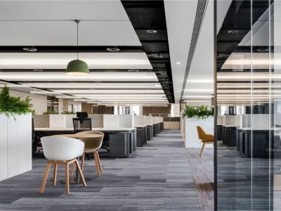 地产办公室-3600㎡-现代风效果图