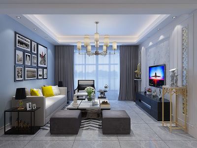 医院职工楼-130㎡-欧式风效果图