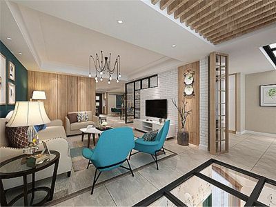 样板房-160㎡-北欧风效果图