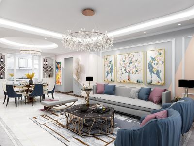 中城华府-139㎡-轻奢风效果图