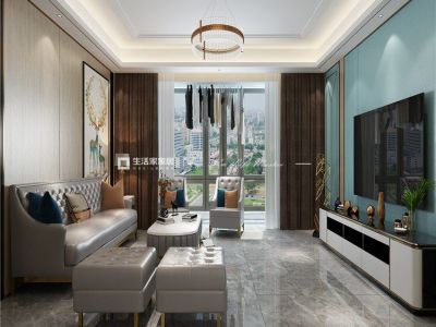 海逸长洲-267㎡-轻奢风效果图
