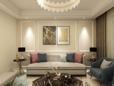 华润紫玥台-80㎡-现代风效果图