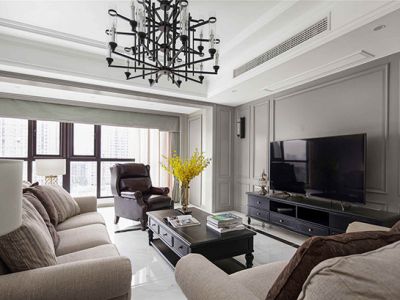 金地檀溪-124㎡-美式风效果图