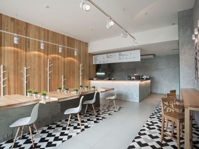 甜品店-80㎡-现代风效果图