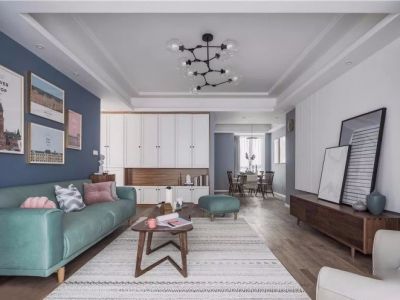 绿城春晓苑北欧风格119平米三居室装修案例