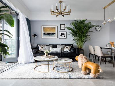 >大河宸章-120㎡-美式风效果图