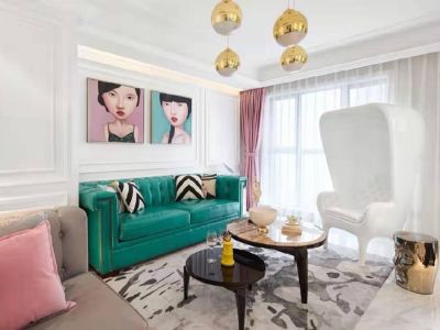 正荣中奥悦玺台-106㎡-混搭风效果图