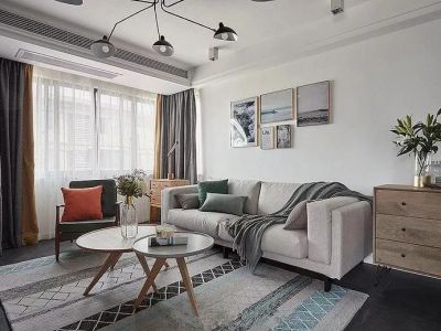 新力鼎新悦海湾-130㎡-北欧风效果图