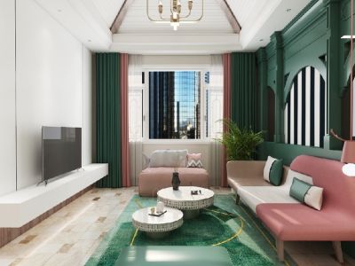 锦绣暖山-107㎡-北欧风效果图