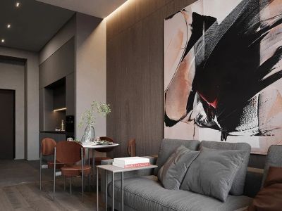 中海寰宇天下-89㎡-现代风效果图