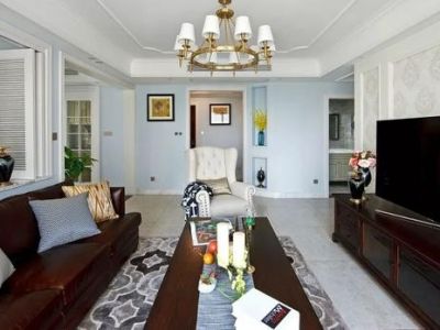 绿城花园-138㎡-新中式风效果图