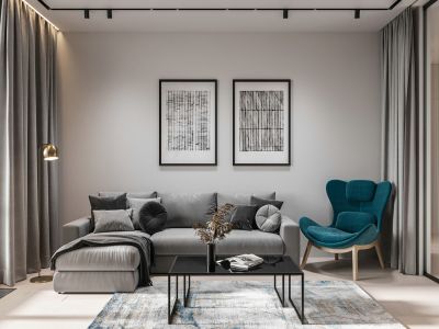 英伦1881-111㎡-极简风效果图