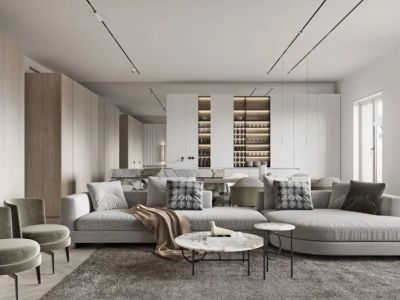 汇翠花园-150㎡-现代风效果图