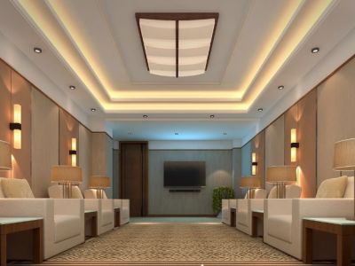 办公室-600㎡-中式风效果图