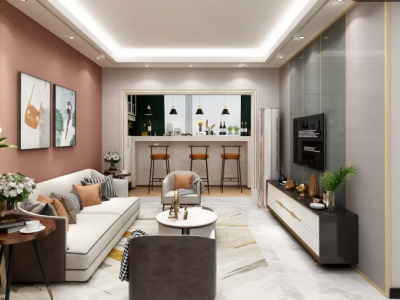 雅典郡-98㎡-现代风效果图