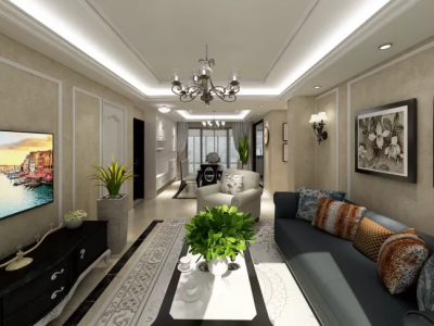 龙华豪居-115㎡-欧式风效果图