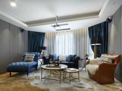 宝发海景花园-135㎡-欧式风效果图