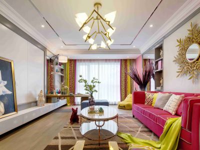 吾悦广场-120㎡-混搭风效果图