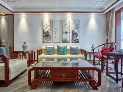 紫金府-138㎡-新中式风效果图