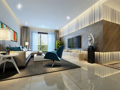 滨江帝景-110㎡-现代风效果图