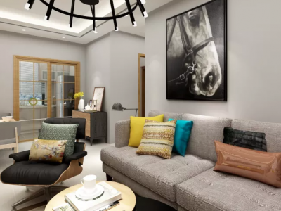 蓝润春风九里-92㎡-简约风效果图