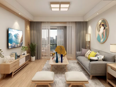 领地东原阅城-128㎡-现代风效果图