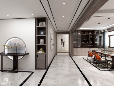 丽水湾-192㎡-新中式风效果图