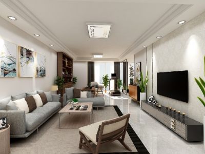 敏捷悦江府现代简约风格125平装修案例