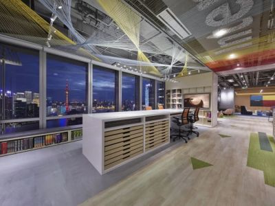 办公室-1000㎡-现代风效果图