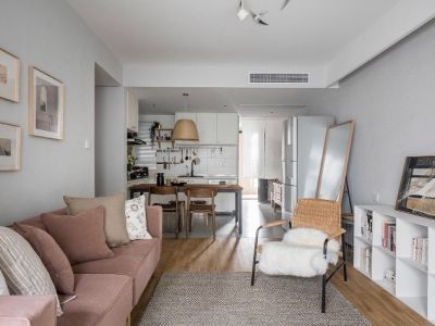 恒大雅苑-88㎡-混搭风效果图