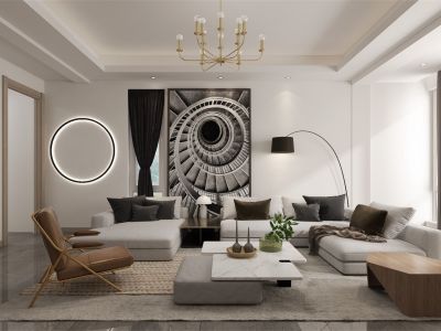 红星湾-130㎡-现代风效果图