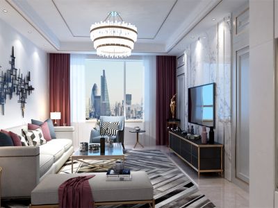 天下粮仓-80㎡-现代风效果图