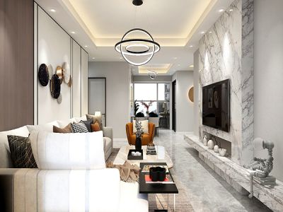 青秀蓝湾二期-113㎡-现代风效果图