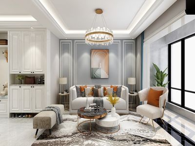 亿达河口湾-129㎡-现代风效果图