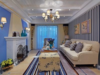 开元壹号满棠-143㎡-地中海风效果图