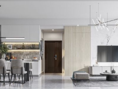 金地铂悦-125㎡-现代风效果图