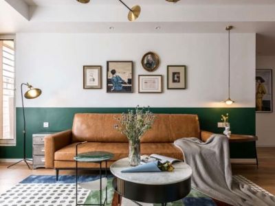 万锦红树湾-110㎡-复古风效果图