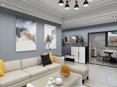 荣盛城-120㎡-现代风效果图