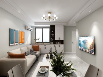 沈阳恒大四季上东-90㎡-现代风效果图