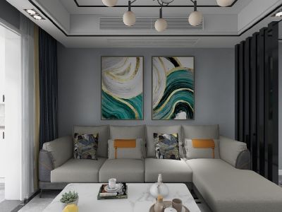 融创西城宸阅-99㎡-现代风效果图