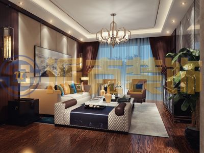 国滨苑-103㎡-轻奢风效果图